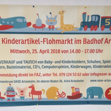 1. OASE Kinderartikel-Flohmarkt im Badhof Arlesheim
